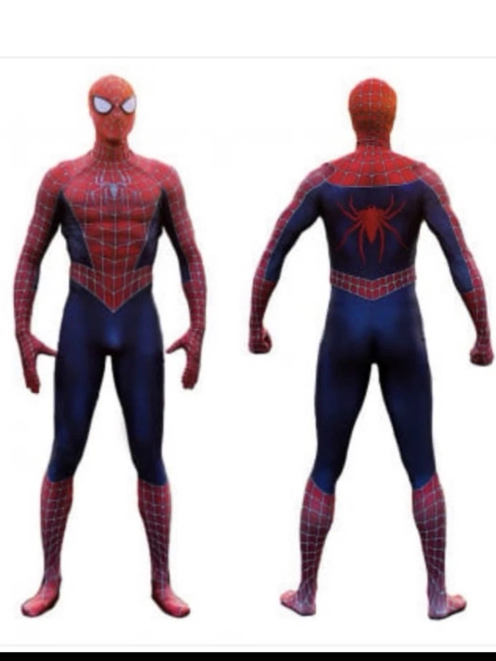 I Mens Spider-Inspired Red & Blue Face Mask Costume Set Spider-Man large